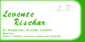 levente rischar business card